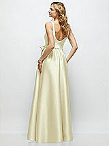 Rear View Thumbnail - Butter Yellow Scoop-Neck Tank Bodice Maxi Dress with Full Skirt