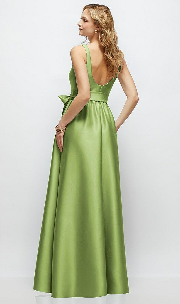 Back View - Mojito Scoop-Neck Tank Bodice Maxi Dress with Full Skirt