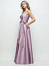 Front View Thumbnail - Suede Rose Scoop-Neck Tank Bodice Maxi Dress with Full Skirt