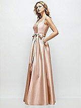 Front View Thumbnail - Cameo Scoop-Neck Tank Bodice Maxi Dress with Full Skirt