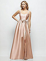 Side View Thumbnail - Cameo Scoop-Neck Tank Bodice Maxi Dress with Full Skirt