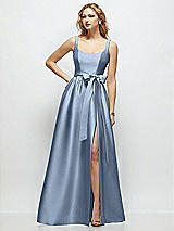 Side View Thumbnail - Cloudy Scoop-Neck Tank Bodice Maxi Dress with Full Skirt