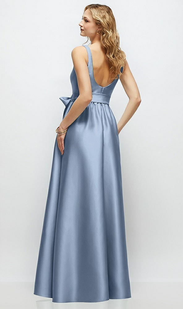 Back View - Cloudy Scoop-Neck Tank Bodice Maxi Dress with Full Skirt