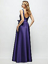 Rear View Thumbnail - Grape Scoop-Neck Tank Bodice Maxi Dress with Full Skirt