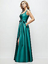 Front View Thumbnail - Jade Scoop-Neck Tank Bodice Maxi Dress with Full Skirt