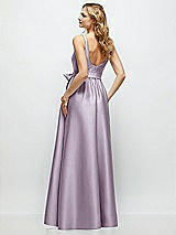 Rear View Thumbnail - Lilac Haze Scoop-Neck Tank Bodice Maxi Dress with Full Skirt