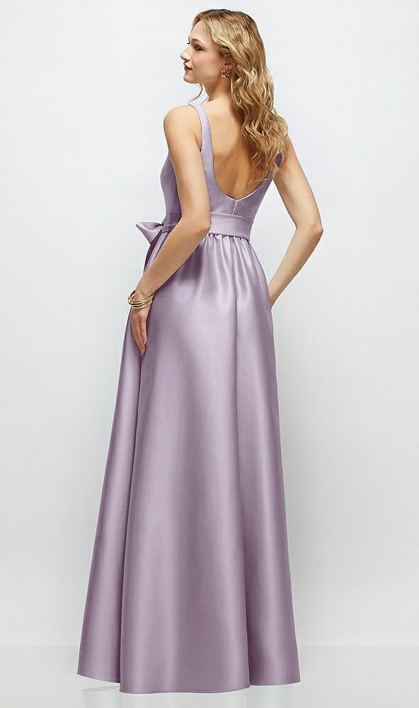 Back View - Lilac Haze Scoop-Neck Tank Bodice Maxi Dress with Full Skirt