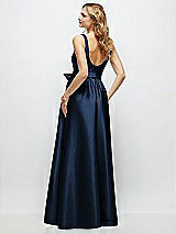 Rear View Thumbnail - Midnight Navy Scoop-Neck Tank Bodice Maxi Dress with Full Skirt