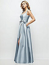 Front View Thumbnail - Mist Scoop-Neck Tank Bodice Maxi Dress with Full Skirt