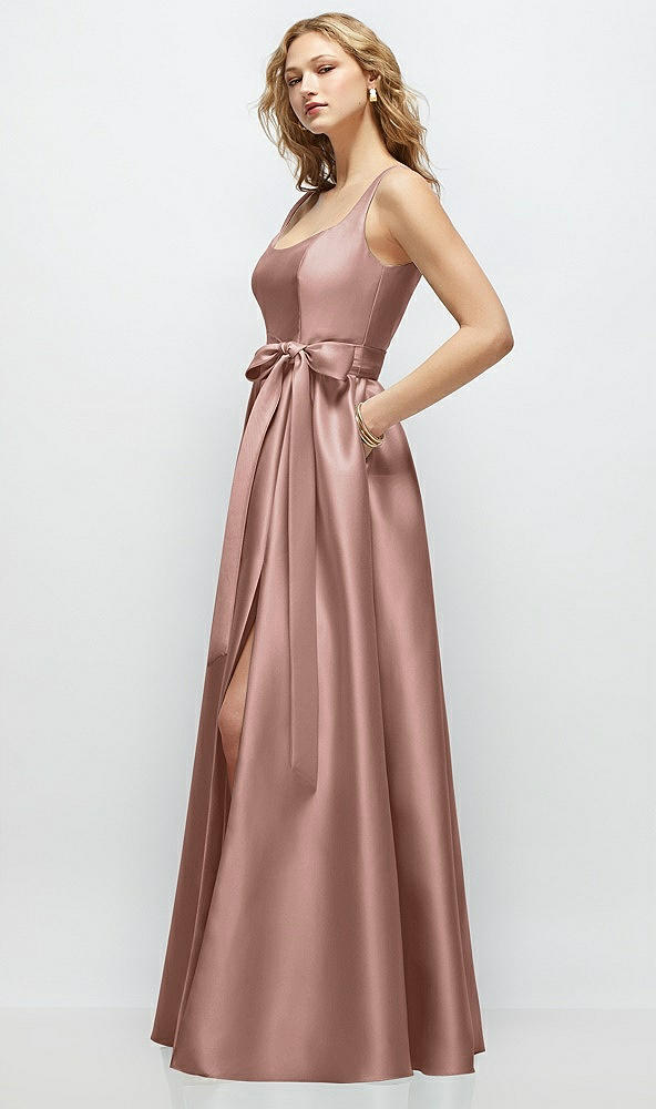 Front View - Neu Nude Scoop-Neck Tank Bodice Maxi Dress with Full Skirt