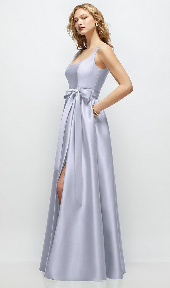 Front View - Silver Dove Scoop-Neck Tank Bodice Maxi Dress with Full Skirt