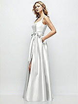 Front View Thumbnail - White Scoop-Neck Tank Bodice Maxi Dress with Full Skirt