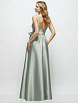 Rear View Thumbnail - Willow Green Scoop-Neck Tank Bodice Maxi Dress with Full Skirt