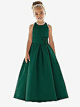 Front View Thumbnail - Hunter Green Flower Girl Dress FL4022