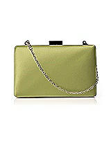 Rear View Thumbnail - Citron Matte Satin Pill Box Clutch