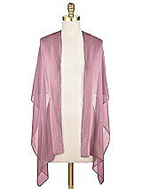 Front View Thumbnail - Dusty Pink Lux Chiffon Stole