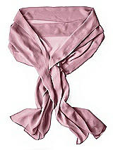 Rear View Thumbnail - Dusty Pink Lux Chiffon Stole