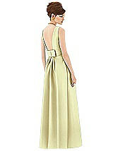 Rear View Thumbnail - Butter Yellow Alfred Sung Open Back Satin Twill Gown D661