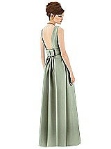 Rear View Thumbnail - Sage Alfred Sung Open Back Satin Twill Gown D661