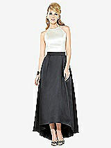 Front View Thumbnail - Black & Ivory After Six Bridesmaid Dress 6718