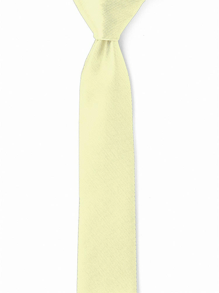 Front View - Butter Yellow Yarn-Dyed Narrow Ties by After Six