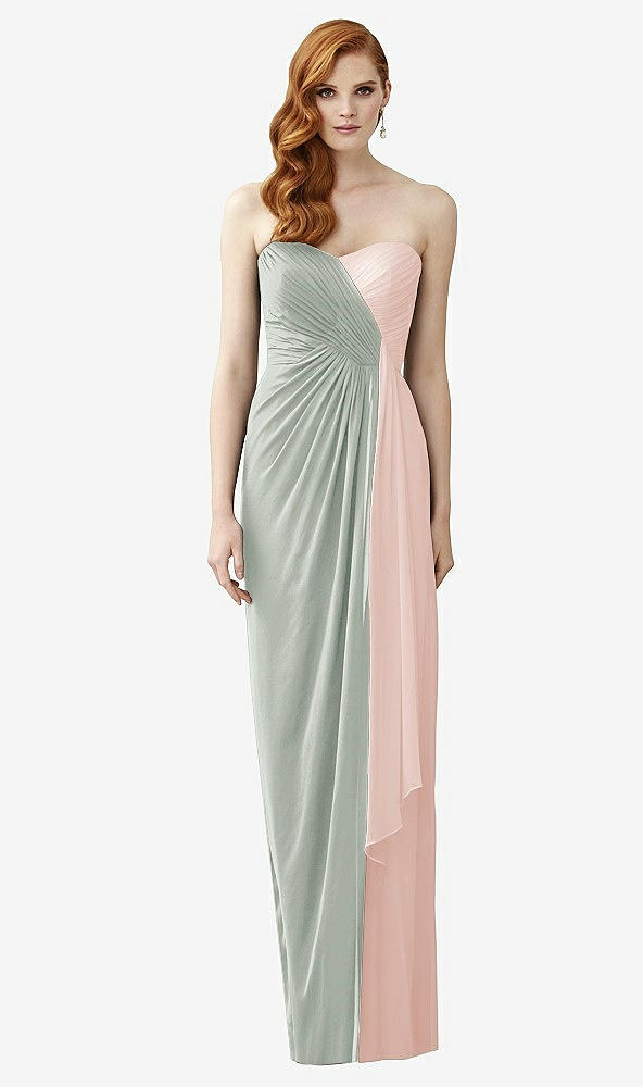 Front View - Willow Green & Blush Dessy Collection Style 2956