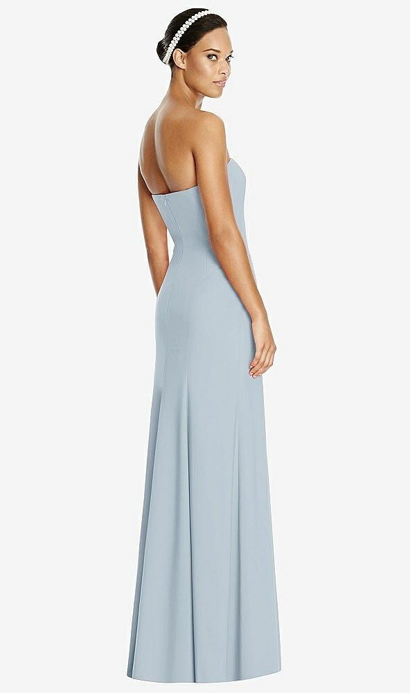 Back View - Mist Sweetheart Strapless Flared Skirt Maxi Dress