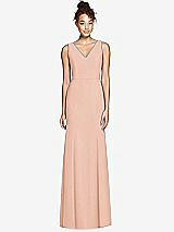Rear View Thumbnail - Pale Peach Bella Bridesmaids Dress BB116