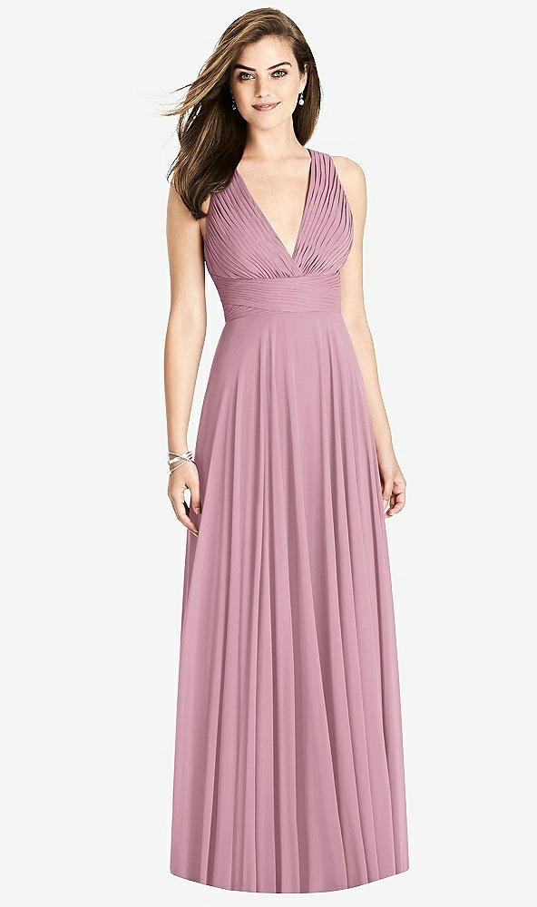 Front View - Dusty Pink Bella Bridesmaids Dress BB117