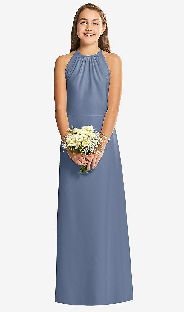 Front View - Larkspur Blue Social Junior Bridesmaid Style JR547