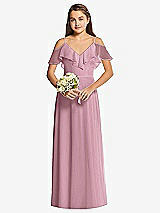 Front View Thumbnail - Dusty Pink Dessy Collection Junior Bridesmaid Dress JR548