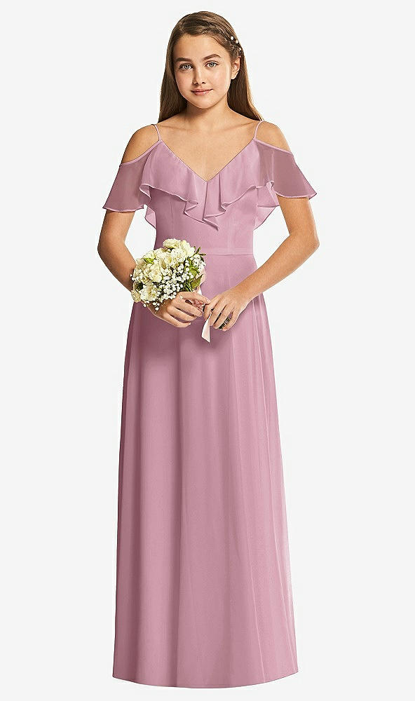 Front View - Dusty Pink Dessy Collection Junior Bridesmaid Dress JR548