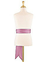 Alt View 1 Thumbnail - Powder Pink Satin Twill Flower Girl Sash