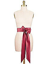Alt View 1 Thumbnail - Burgundy Satin Twill Wedding Sash