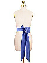 Alt View 1 Thumbnail - Cobalt Blue Satin Twill Wedding Sash