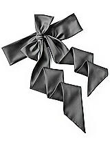 Rear View Thumbnail - Pewter Satin Twill Wedding Sash