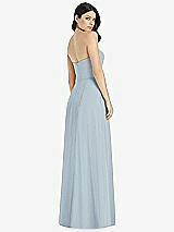 Rear View Thumbnail - Mist Strapless Notch Chiffon Maxi Dress