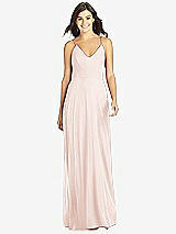 Front View Thumbnail - Blush Criss Cross Back A-Line Maxi Dress