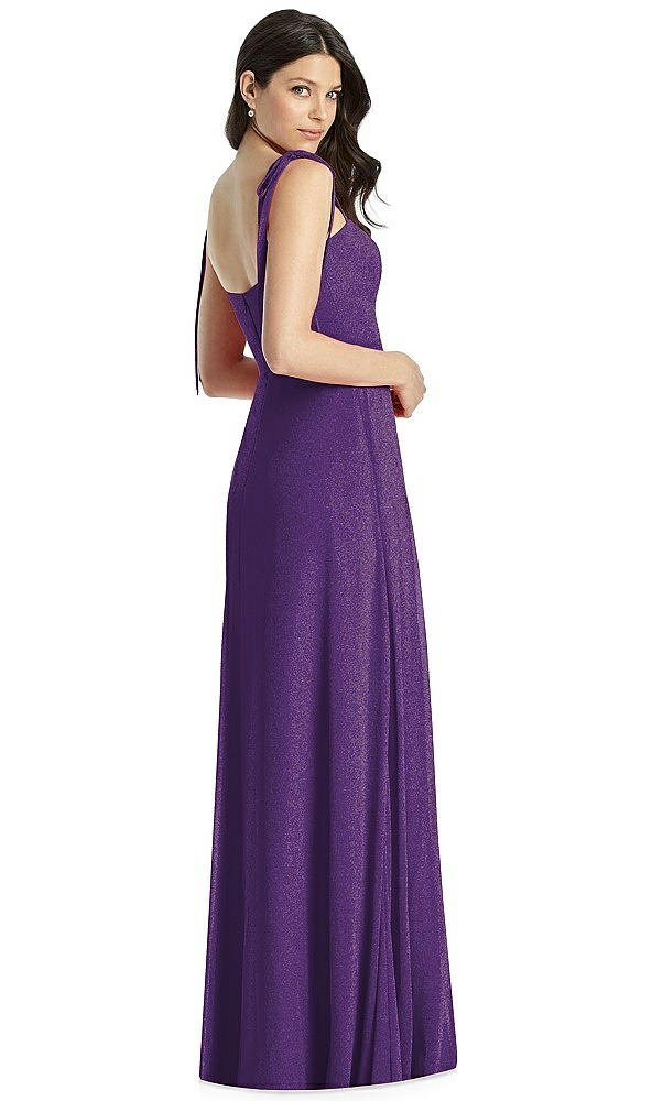 Back View - Majestic Gold Dessy Shimmer Bridesmaid Dress 3042LS