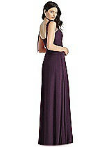 Rear View Thumbnail - Aubergine Silver Dessy Shimmer Bridesmaid Dress 3042LS