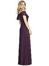 Rear View Thumbnail - Aubergine Silver After Six Shimmer Bridesmaid Dress 6809LS