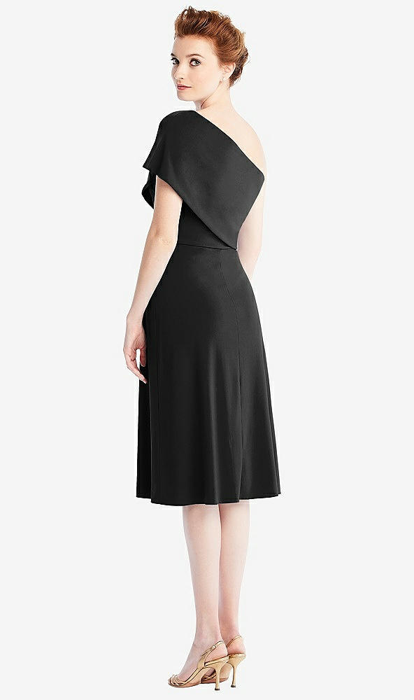 Back View - Black Loop Convertible Midi Dress