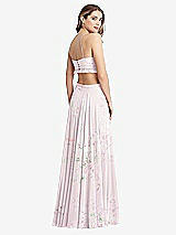 Rear View Thumbnail - Watercolor Print Ruffled Chiffon Cutout Maxi Dress - Jessie