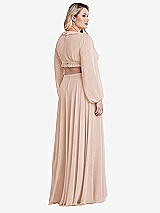 Alt View 2 Thumbnail - Cameo Bishop Sleeve Ruffled Chiffon Cutout Maxi Dress - Harlow 