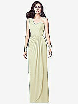 Alt View 1 Thumbnail - Butter Yellow One-Shoulder Draped Maxi Dress with Front Slit - Aeryn