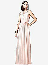 Front View Thumbnail - Blush Ruched Halter Open-Back Maxi Dress - Jada