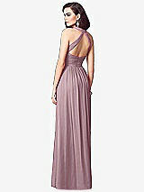 Rear View Thumbnail - Dusty Rose Ruched Halter Open-Back Maxi Dress - Jada