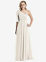 Alt View 3 Thumbnail - Ivory Empire Waist Shirred Skirt Convertible Sash Tie Maxi Dress