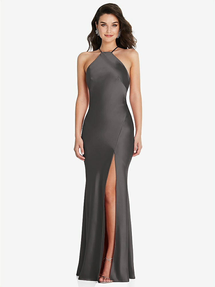 Cowl-neck Convertible Velvet Midi Slip Bridesmaid Dress