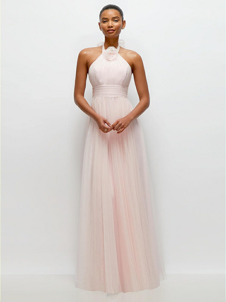 Bustier-style Neu Tulle Tiered Maxi Bridesmaid Dress With